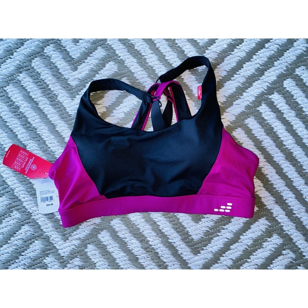 New $24.99 Sports Academy Athletic Sports Bra Large Festival Large